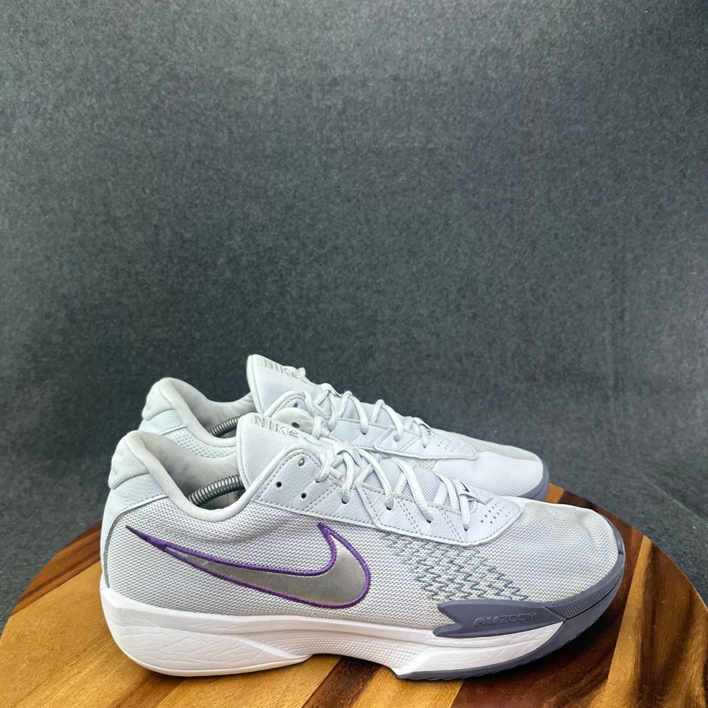 Nike Air Zoom GT Cut Academy EP Football Grey Barely Grape Sneakers Size 14